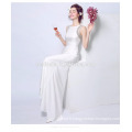 2017 Nouveau design femme blanc maxi perlé tenue sirène robe transparent retour China factory supplier
